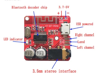 10pcs Bluetooth Audio Prijímač rady Bluetooth 4.1 mp3 lossless dekodér board Bezdrôtové Stereo Hudby Modul