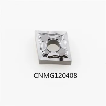10PCS CNMG120402 CNMG120404 CNMG 120408 HA K10 Hliníkové CNC Čepeľ z Karbidu Sústruh Nástroj na Spracovanie