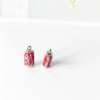 10pcs Cola Zliatiny Smalt Kúzlo 3D Nápoj Fľaša Prívesky Kúzlo Pre DIY Dekorácie Náušnice Keyring Šperky vyrábané Ručne, Takže FX017