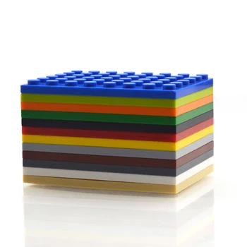 10pcs DIY Stavebné Bloky Tenké Údaje Tehly 6x8 Bodky 12Color Vzdelávacie Veľkosťou Kompatibilné S lego Hračky pre Deti,