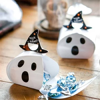 10pcs Halloween Candy Box Papierové Darčekové krabičky Trick or Treat Deti Darček Tekvica Ghost Candy Tašky Halloween Party Dekorácie Dodávky