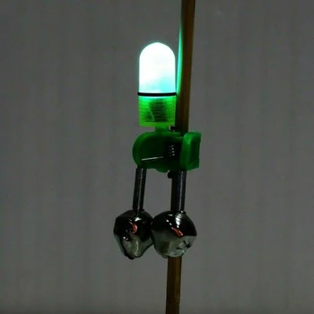 10pcs LED Nočný Rybolov Bite Alarm Zariadenia 2 Zvony Rod Klip Upozornenie Krúžok Naznačujú, Rybolov Svetlo Lampy Bell Pesca Iscas Riešenie
