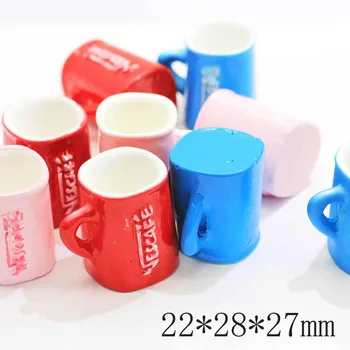 10Pcs Mini 3D Šálku Kávy Živice Cabochon Simulácia Falošné Potravín DIY Doplnkov pre Scrapbooking Príslušenstvo: 22*28*27mm