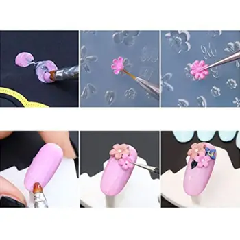 10Pcs Mini Nail Art Silikónové Formy Mačka, Medveď, Kvet, List, Živice Formy Šperky Nástroj 83XF