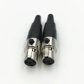 10Pcs Mini XLR 3 4 5 6 Pin Female Konektor Malé XLR Audio Konektor pre Mikrofón MIC Kábel pre Spájkovanie Rovné