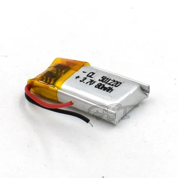 10Pcs Nabíjateľná Li-Polymer lithium batéria, 3,7 V 501220 80mAh Batérie S PMC Pre Hračka MP3, MP4, GPS Reproduktor, LED Svetlo Kamery