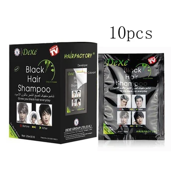 10pcs Prírodných Rastlinných Čierne Vlasy Šampón Farbenie Vlasov, Aby Sivá Biela Vlasy Stmavnutie a Trblietavých Farba Vlasov