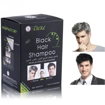 10pcs Prírodných Rastlinných Čierne Vlasy Šampón Farbenie Vlasov, Aby Sivá Biela Vlasy Stmavnutie a Trblietavých Farba Vlasov