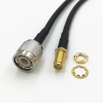 10Pcs RG58 / LMR195 RF Kábel TNC Mužov 4Types SMA / RP-SMA Konektor Koaxiálny Pigtail Vodič 15 CM 20 CM 30 CM 50 CM 1M 2M 3M