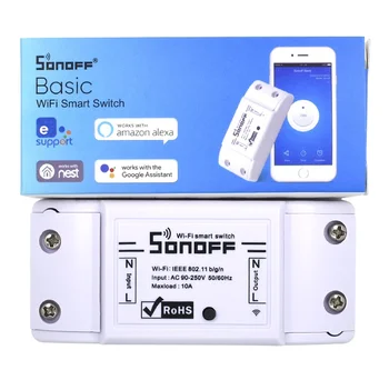 10pcs Sonoff Základné Wifi Prepínač DIY Bezdrôtové Diaľkové Domotica Svetlo Smart Home Automation Relé Modul Dispečer Pracovať s Alexa