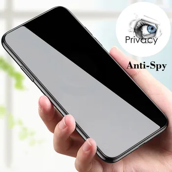 10pcs/veľa Anti Peep Spy Ochranné Sklo pre xiao MI 9 pro 9T 8SE 8 Lite MI CC9 Redmi K20 pro Privacy Screen Protector Sklo