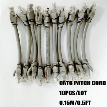 10pcs/veľa CAT6 UTP Okrúhly Kábel 0.15 m-0,5 m Káble siete Ethernet Siete Drôt RJ45 0.5 FT 0.65 FT 1 METROV Patch Kábel Lan Kábel Vyrobený V Číne