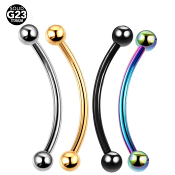 10Pcs/veľa G23 Titán Dlho Priemyselné Činku Krúžok Bar Jazyk Tragus Helix Ear Piercing Body Šperky Jazyka Piercing 16 G