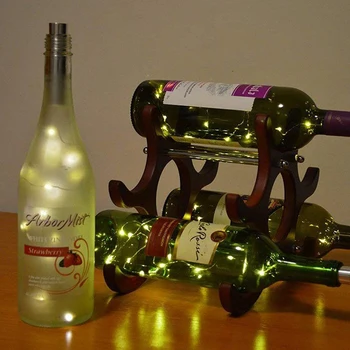 10Pcs/veľa LED Fľaša Vína Svetiel 1M 2M Medený Drôt String Svetlo Vianočné Lmap na Sklo Plavidlá Fľaše, Svadobné Pary Dekorácie