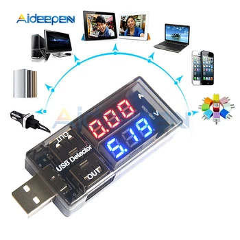 10pcs/Veľa USB Voltmeter Ammeter Prúd Napätie Tester LCD Digitálny Displej Batérie Kapacity Tester na Meranie USB Nabíjačky