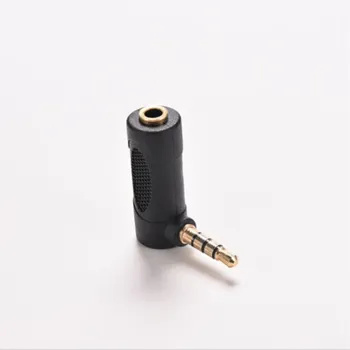 10pcs/veľa zlata, 3-5mm-Stereo-Audio-plug-Right-Angle-90-stupeň-Adaptér-konektor