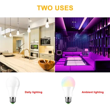 10W Stmievateľné E27 LED RGB Žiarovka Svetla Blesku Blesk Fade Režim Bar KTV Dekoratívne Osvetlenie, 16 Farieb, svetlo s 24 Kľúče, Diaľkové Ovládanie