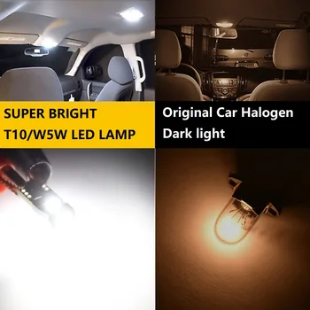 10X W5W T10 LED Žiarovka Pre Nissan Tiida Poznámka X-Trail T32 Qashqai J11 Almera krčma pri ceste Doplnky Interiéru Vozidla Svetlo Svetlá na Čítanie