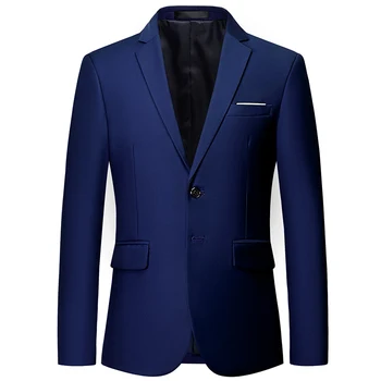11 Farba Veľkosť S-6XL Butik Fashion Slim Farbou Bežné Obchodné Mens Blazer Sako Kabát Nevesty Svadobné Šaty