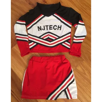 110-170cm Japonskej Školy Jednotné Dievčatá Topy+sukne Študent Cheerleading Kostýmy Celý Rukáv Chlapci Aerobik Tanečné Oblečenie Set sa
