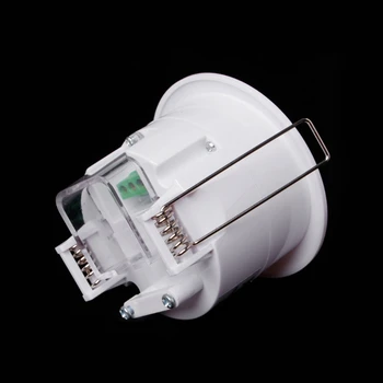 110-240V AC, Nastaviteľné 360 STUPEŇ Strop PIR Infračervené Telo, Pohybový Senzor Detektora Lampa zapnutie Svetla
