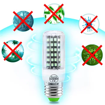 112 LED E14 UV Baktericídny Lampa UV Sanitizer Pre Domáce Diaľkové Ovládanie Dezinfekcia Lampy Osvetlenia E27 LED ULTRAFIALOVÉ Žiarovky Sterilizácia