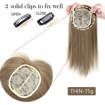 11Inch Clip In príčesky Rovné Vlasy Rozšírenie S Ofinou Syntetické 16 Farieb, Clip In príčesky Pre Ženy