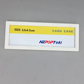 12/8x4.5 cm Plastové POP Papier Podpísať Kartu Štítok Displeji Zobraziť Prípade Rám na Maloobchodnej Predajni Police Podporu pri montáži vlepí Magnetickou 20pcs