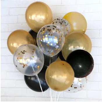 12 centimetrov balóny, konfety 50pcs latexové balóny zlato, ružové a fialové dovolenku strany svadobné izba dekorácie, Svadobné balóny