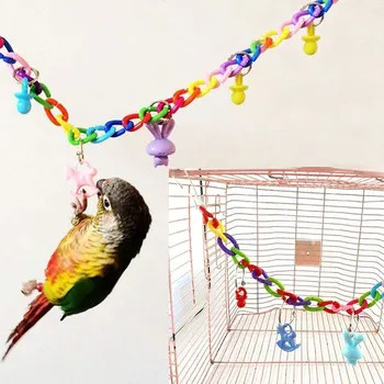 12 Ks Vták Hračky Nastaviť Papagáj Swing Žuvacie Hračky s Zavesenie Zvonov Pet Vtákov, Klietky, Hračky Vhodné pre Malé Vtáky