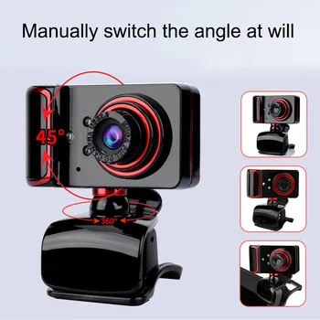 12 Mil. Pixel HD Webcam Web Kameru Počítača Kamera s Mikrofónom pre Konferenčné videohovory Diaľkové vyučovanie Počítač, Fotoaparát