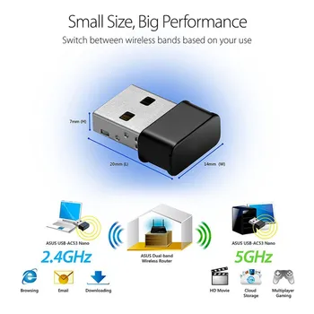 1200Mbps Mini USB WiFi Adaptér Vysoká Rýchlosť Dát Dual Band Network Karta Pre systém Windows Na Linux Pre OS