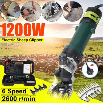 1200W 220V 6 Gears Rýchlosť Elektrické Ovce Kozy Strihanie Stroj Clipper AU Plug Farmy Nožnice Fréza Vlna nožnice Rez Stroj