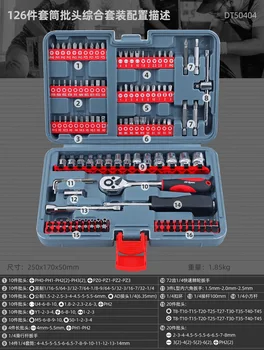 126 ks auto repair tool set multi-funkčné bit set socket račňový uťahovák zmes autoservis nástroje domácnosti, dielne