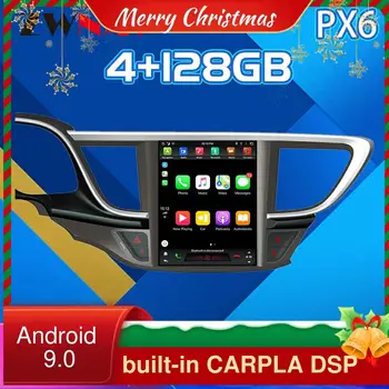 128G Pre Buick Excell Android 9 PX6 CARPLAY Tesla Obrazovke Auto multimediálny Prehrávač, GPS, Audio Rádio Auto Stereo Vedúci Jednotky+