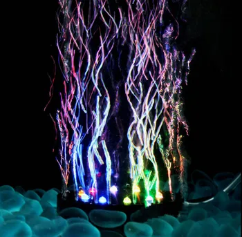 12led 12v Akvarijné Ryby Nádrž Kolo Nočné Videnie LED svetlo-až vodotesný Vzduchu opony Bublina airstone disku ponorné rybník dekor