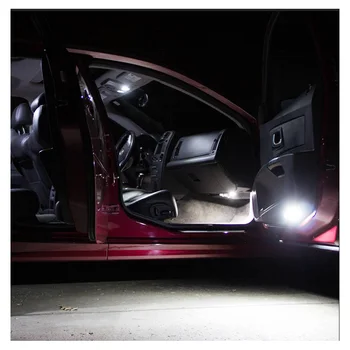 12pcs Biela, Canbus LED Žiarovky Interiéru Mapu Dome Dvere, Svetla, sada Pre-2017 2018 2019 Lexus IS250 IS350 Zrkadlo na líčenie Lampa