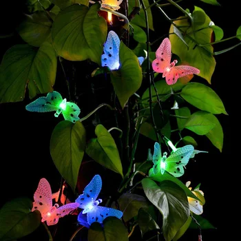 12pcs Led Solárny Motýľ Optický Víla String Svetlá Nepremokavé Vianočné Outdoor Záhrada Dovolenku Dekorácie Svetlá