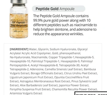 12pcs Peptid Zlato bb krém ampoule pre oživiť skintone zníženie vrások Dermawhite Niacinamide anti-aging sérum skin foundation