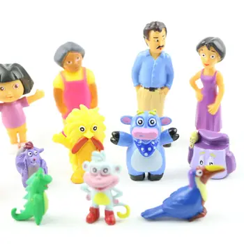 12pcs/set Anime, Komiksu Dora PVC Akčné Figúrky, Hračky Dora Explorer Bábiky Pre Dieťa Darček k Narodeninám
