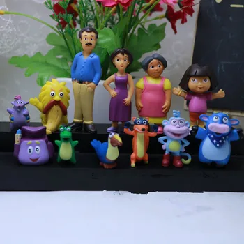 12pcs/set Anime, Komiksu Dora PVC Akčné Figúrky, Hračky Dora Explorer Bábiky Pre Dieťa Darček k Narodeninám