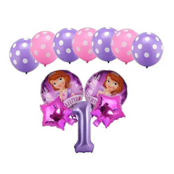 12pcs/set Disney Kreslené Elsa Anna Sofia princess Hliníkové Balóny Nastaviť, Narodeniny, Party Dekorácie Dodávky Baby Sprcha Dieťa Hračky