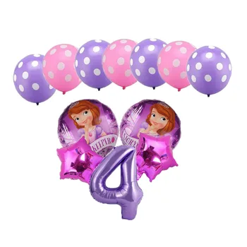 12pcs/set Disney Kreslené Elsa Anna Sofia princess Hliníkové Balóny Nastaviť, Narodeniny, Party Dekorácie Dodávky Baby Sprcha Dieťa Hračky