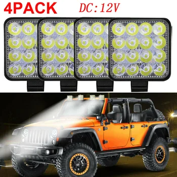 12V 48W LED Pracovné Svetlá Floodlight Pozornosti Hmlové Svetlá 6000K Pre ATV SUV, Jeep