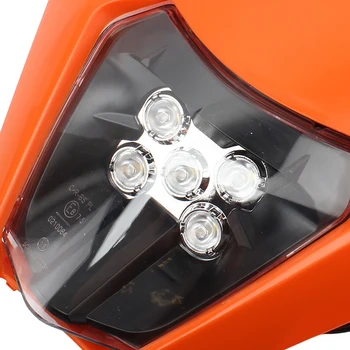 12V LED Motocykel Svetlometu Kapotáže Svetlomet E8 Emark pre SX-F SX V XC-W XC-F WR DRZ KLX KX YZ F Dirt Bike Kapotáže Maska