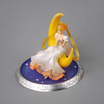 13 CM Anime Obrázok Sailor Moon Model PVC Socha Tortu Ozdoby na Auto Dekorácie Zber Hračky Bábiky