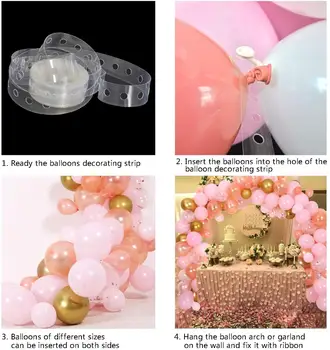 130Pcs Rose Gold DIY Garland Kit & Balón Arch Strana navrhne Ozdoby na Svadobné & Baby Sprcha Narodeniny, Svadobné Party