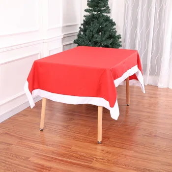 132*208cm Vianočné Extra Dlhé Obrus Červený Obdĺžnik, Non-tkané Tabuľka Kryt Chirstmas Dekorácie v Domácnosti Dodávky Zahŕňa Tak