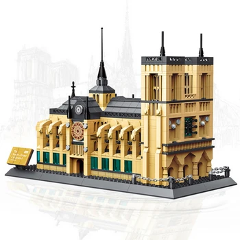 1380 Ks Architektúry Série Notre-Dame De Stavebné Bloky Sady Tehly Klasické Mesto Skyline Modelu Deti Hračky