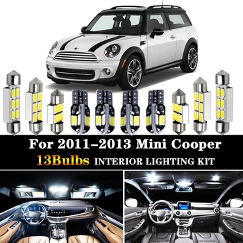 13pcs bez Chýb na roky 2011-2013 Mini Cooper S Base Krajana R60 LED Lampy, Interiérové Svetla Kit Balík